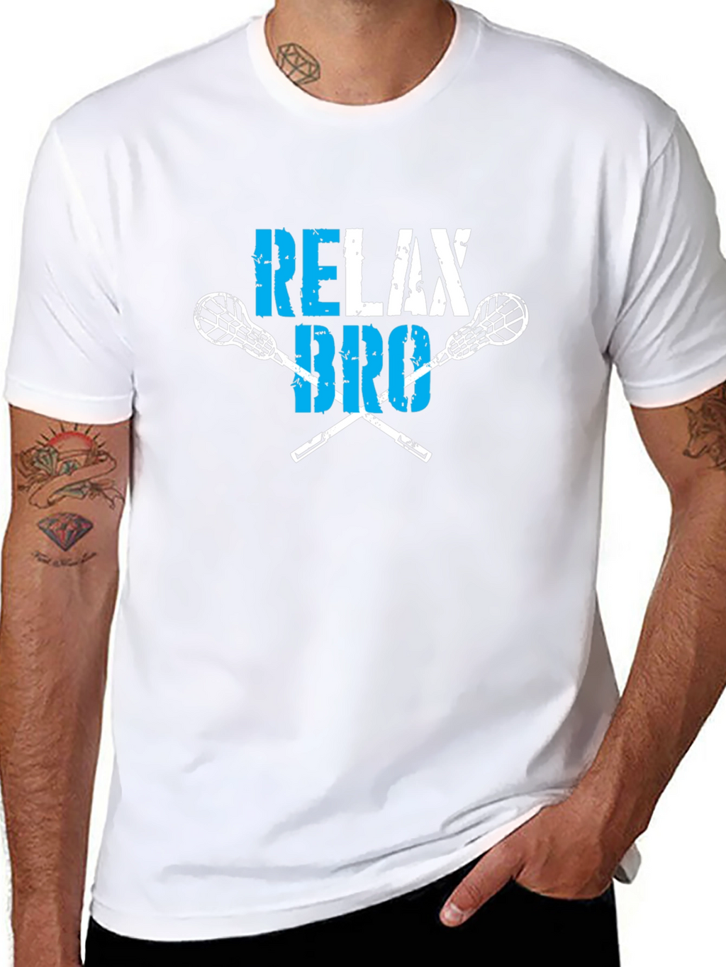 Relax Bro Lacrosse T-Shirt - Black Cotton Tee