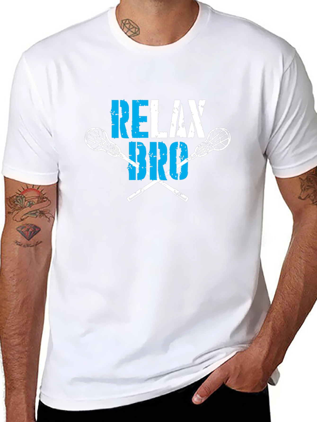 Relax Bro Lacrosse T-Shirt - Black Cotton Tee