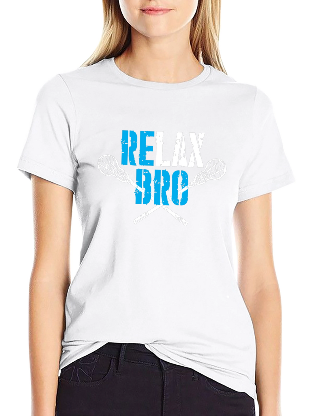 Relax Bro Lacrosse T-Shirt - Black Cotton Tee