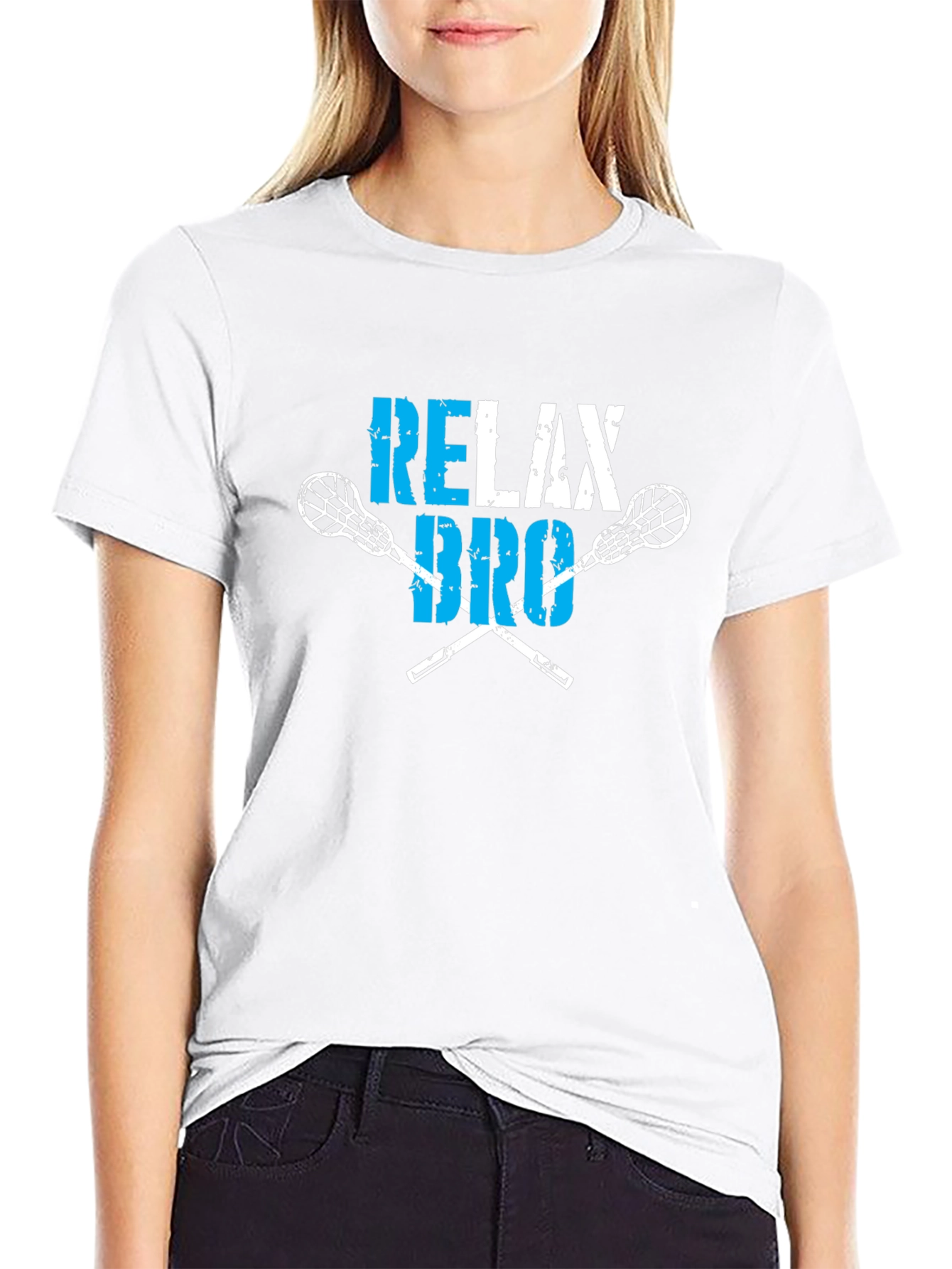 Relax Bro Lacrosse T-Shirt - Black Cotton Tee