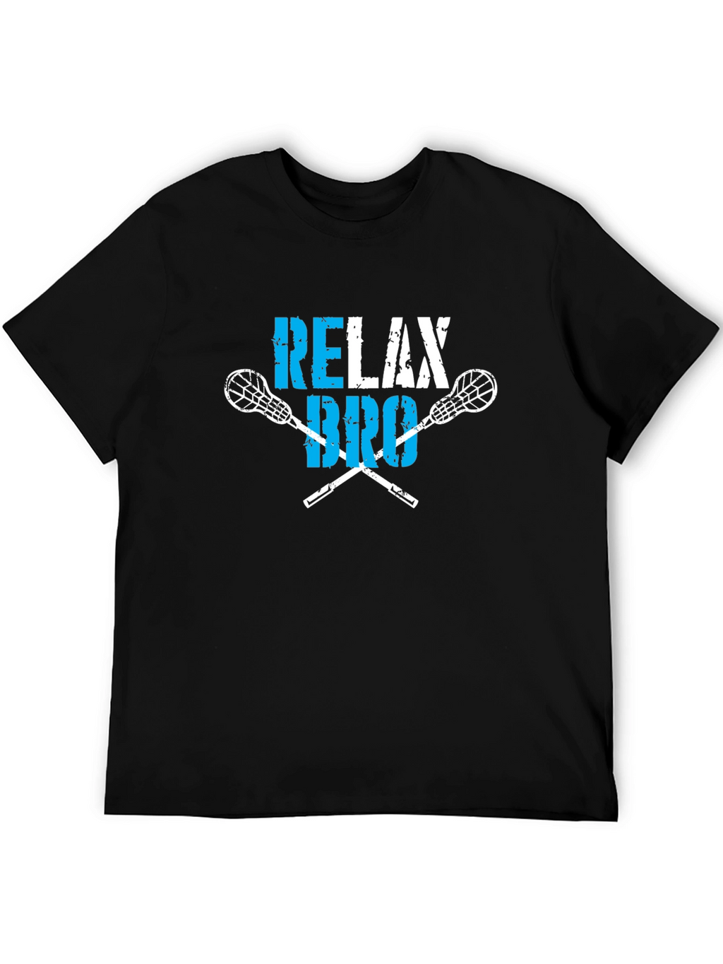 Relax Bro Lacrosse T-Shirt - Black Cotton Tee