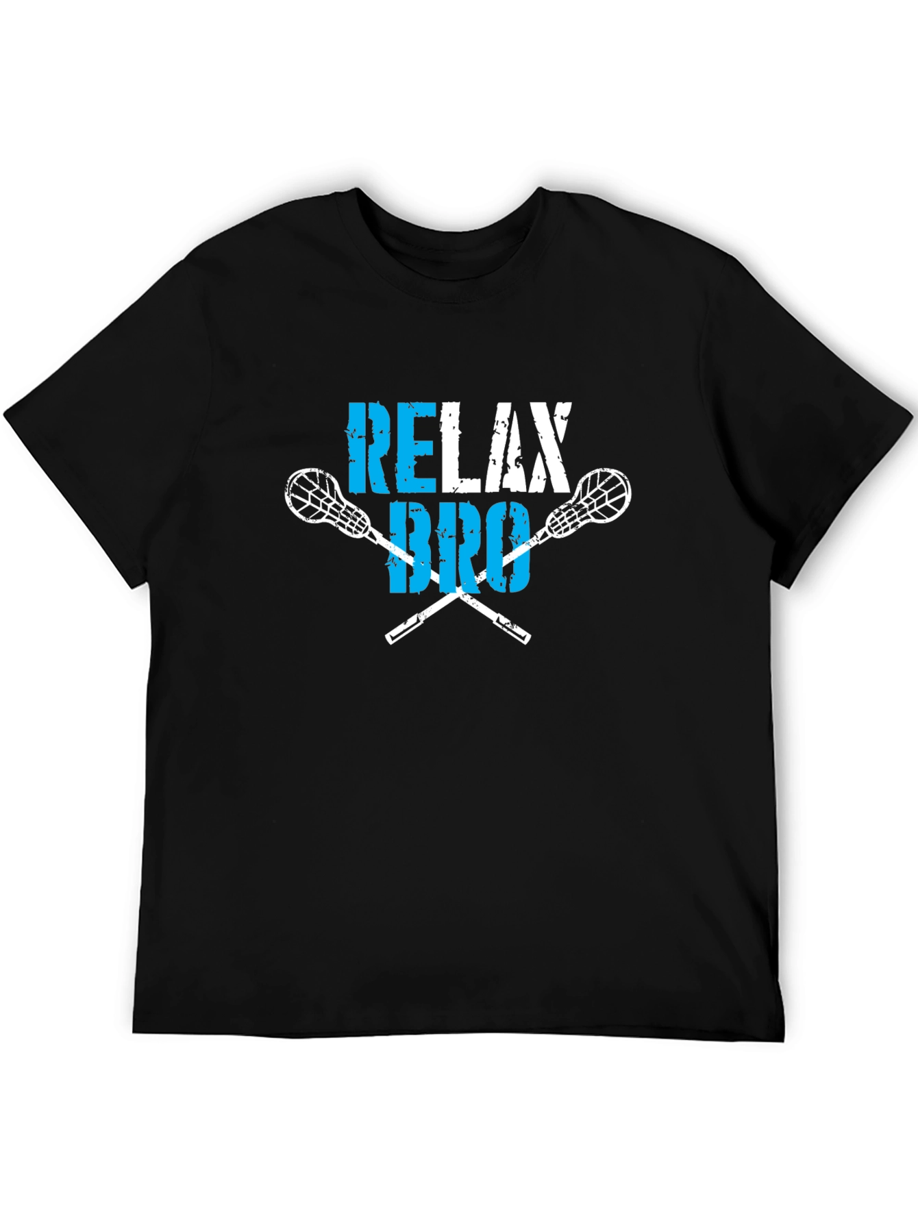 Relax Bro Lacrosse T-Shirt - Black Cotton Tee