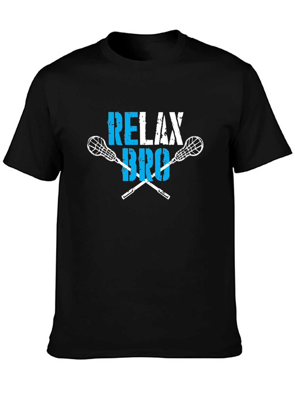 Relax Bro Lacrosse T-Shirt - Black Cotton Tee