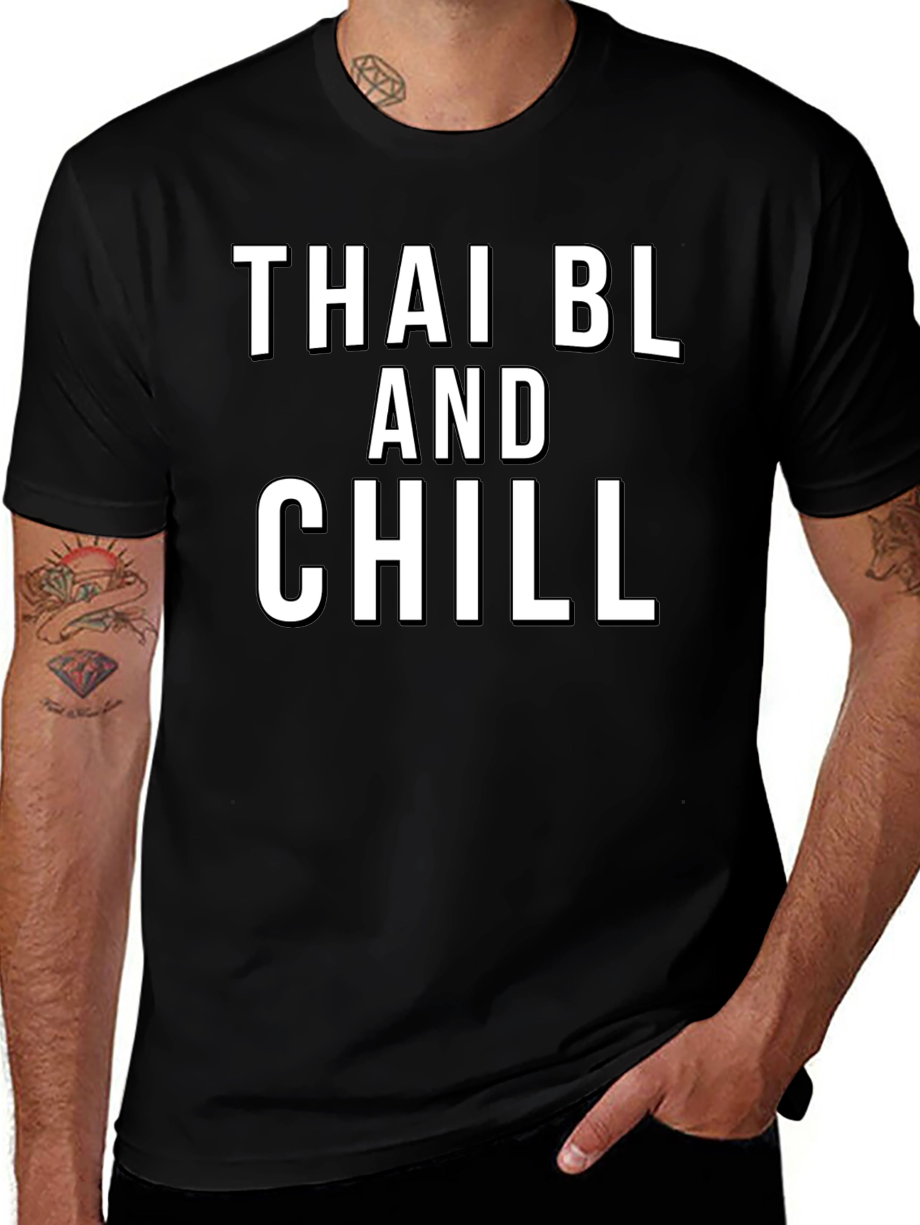 Thai BL and Chill Black T-Shirt