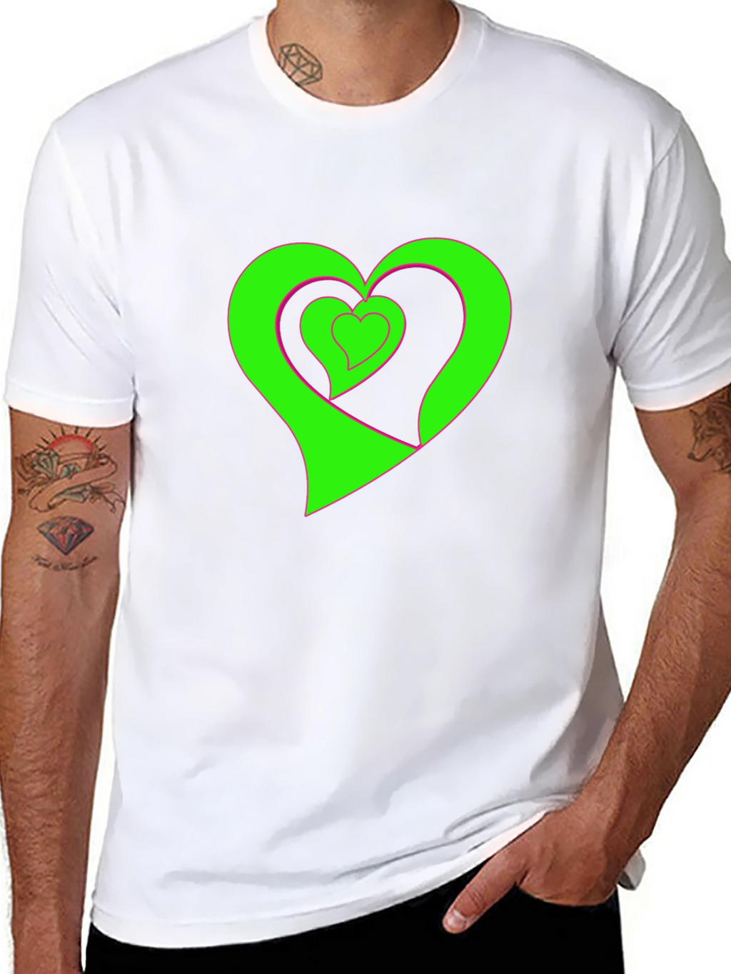 Heart Graphic Black Tee