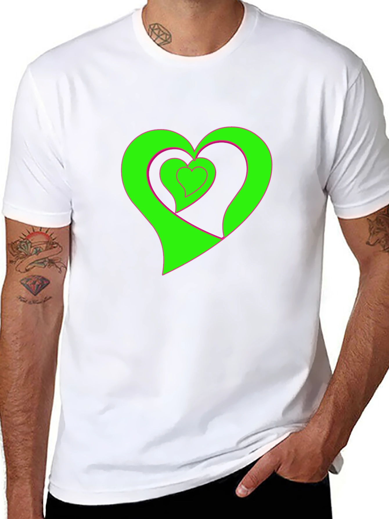 Heart Graphic Black Tee