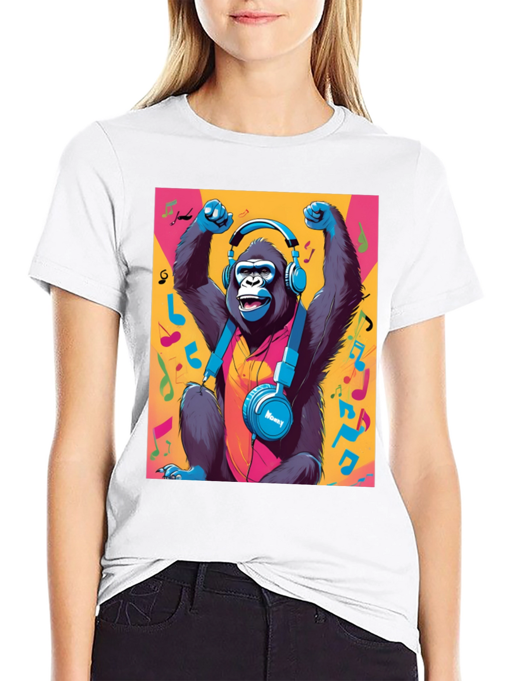 Funky Monkey Tee: Music Lovers Gorilla Graphic T-Shirt