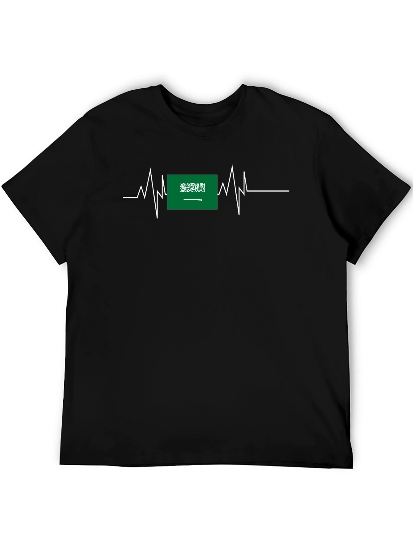 Saudi Arabia Flag Heartbeat T-Shirt