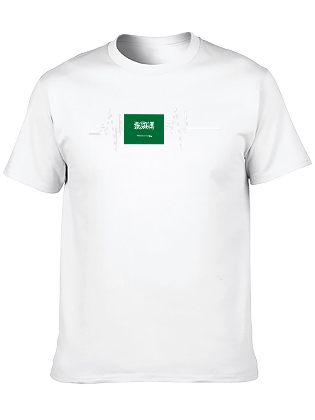 Saudi Arabia Flag Heartbeat T-Shirt