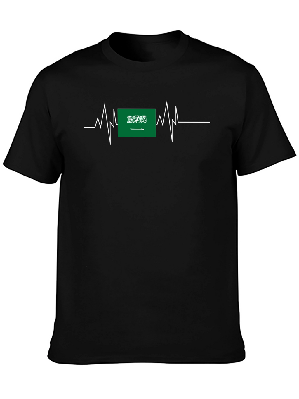 Saudi Arabia Flag Heartbeat T-Shirt