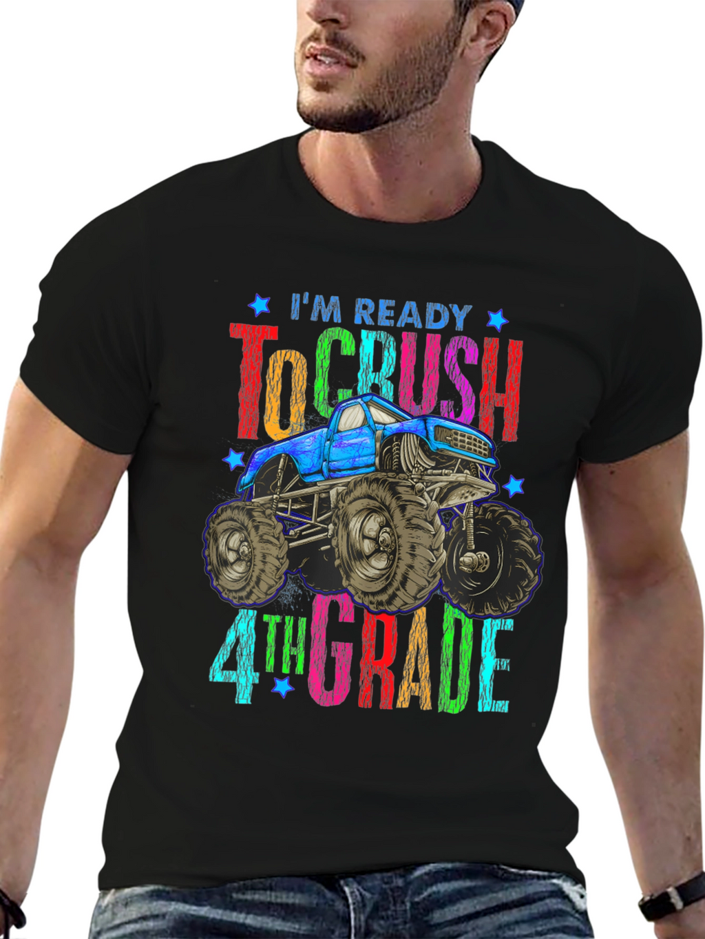 Ready To Crush 4th Grade Monster Truck T-Shirt