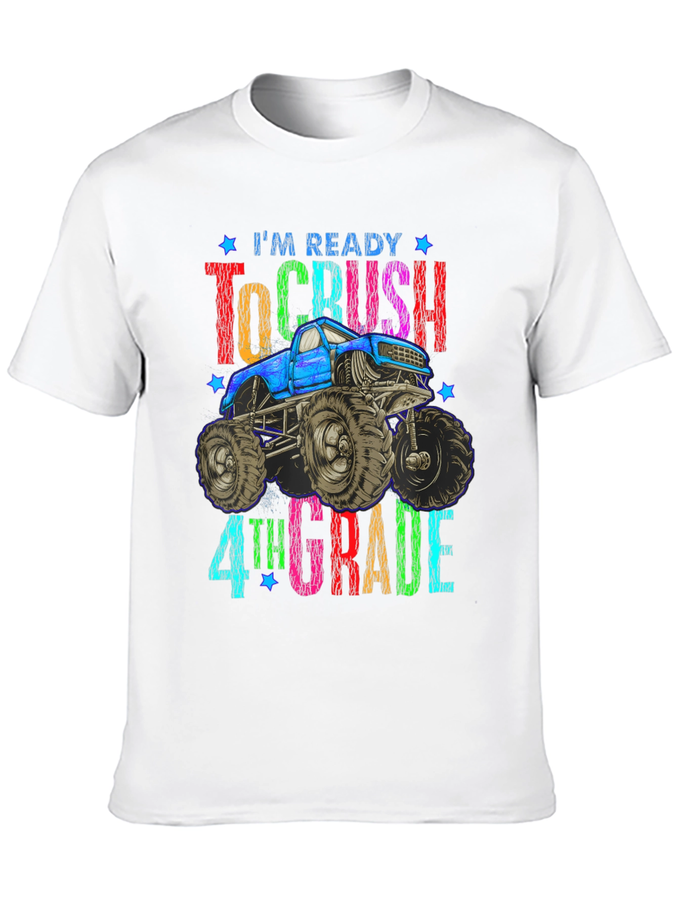 Ready To Crush 4th Grade Monster Truck T-Shirt