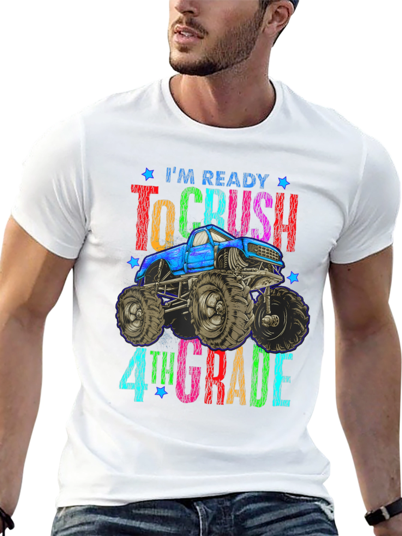 Ready To Crush 4th Grade Monster Truck T-Shirt