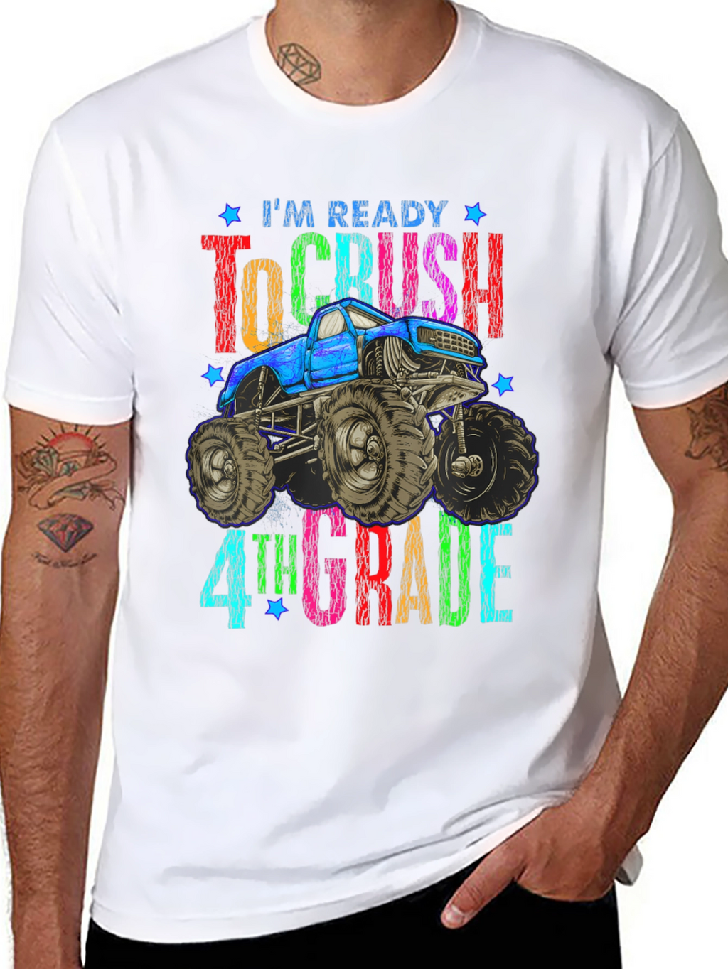 Ready To Crush 4th Grade Monster Truck T-Shirt