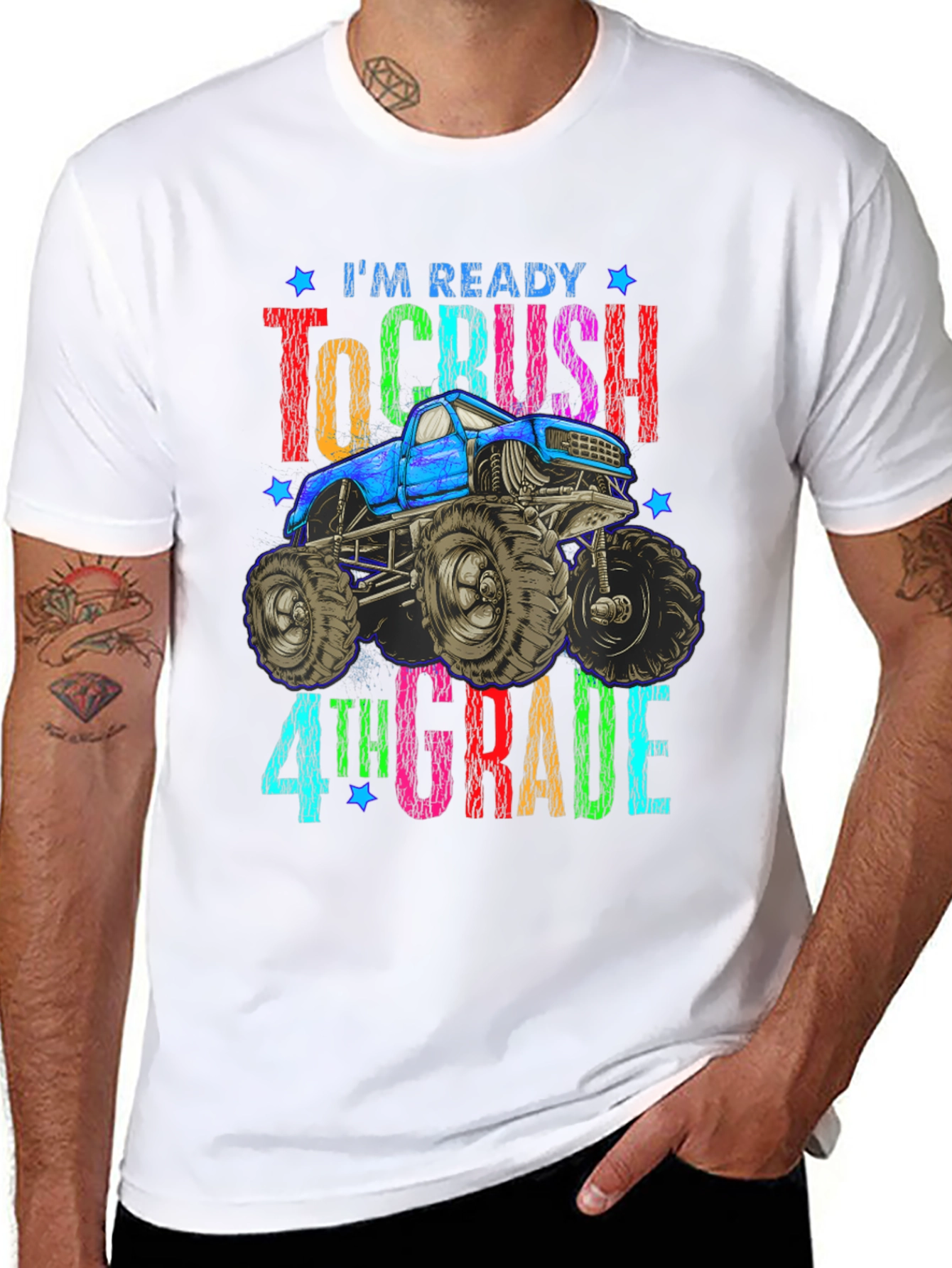 Ready To Crush 4th Grade Monster Truck T-Shirt