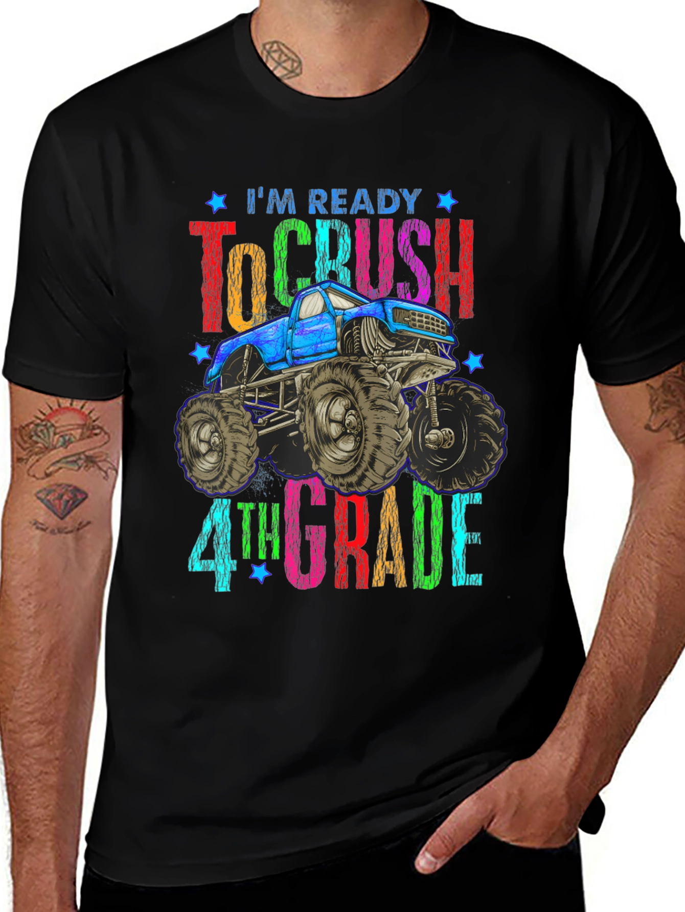 Ready To Crush 4th Grade Monster Truck T-Shirt
