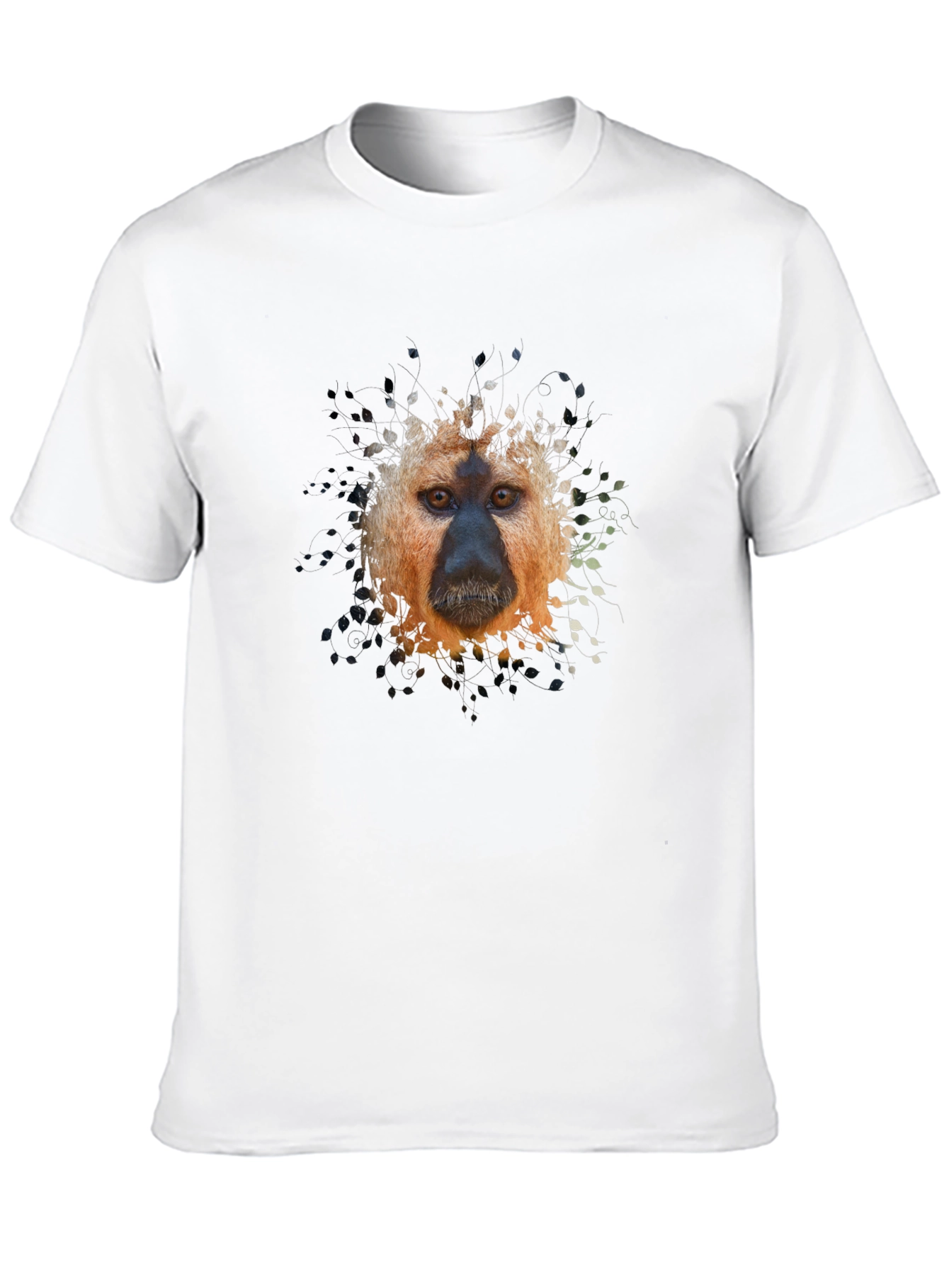 Monkey Portrait Graphic Tee - Black