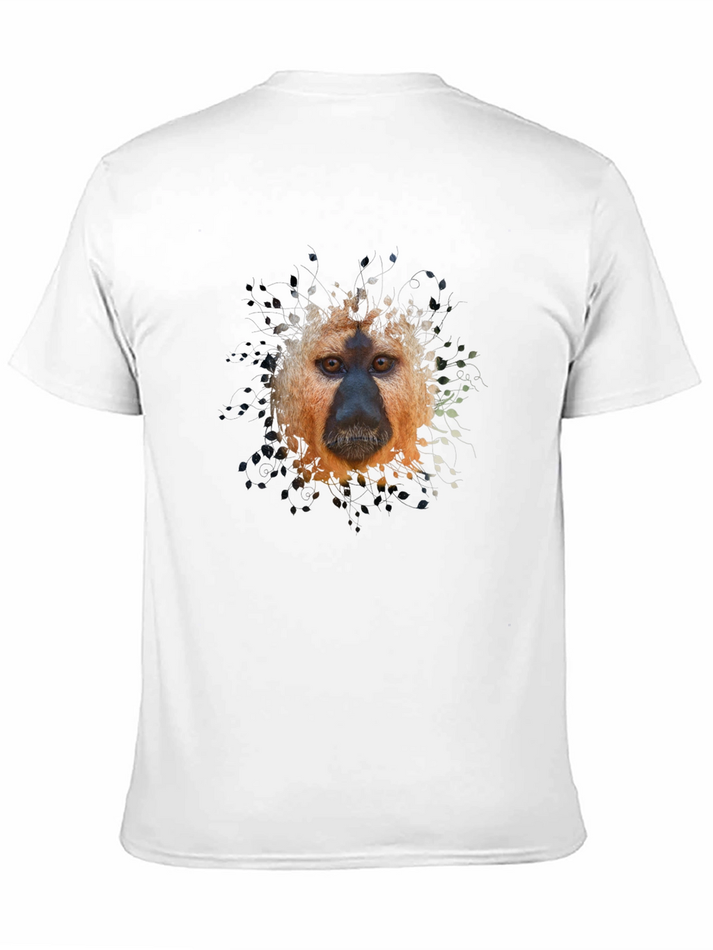 Monkey Portrait Graphic Tee - Black