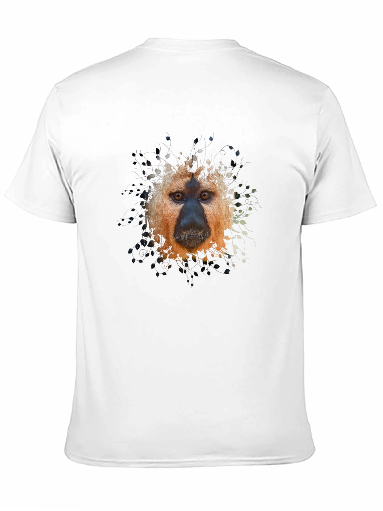 Monkey Portrait Graphic Tee - Black