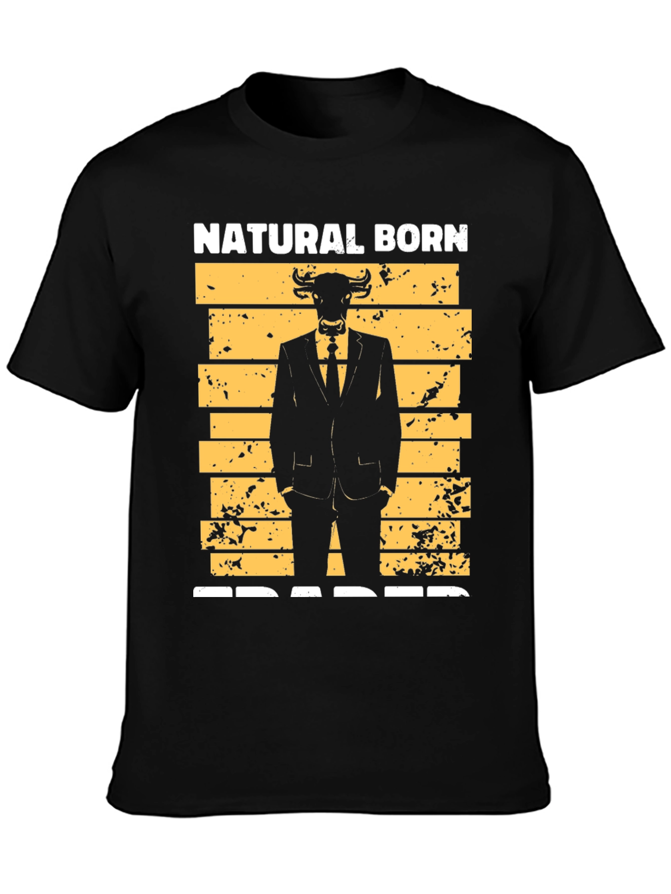 Natural Born Trader Bull Graphic Tee - Stock Market Apparel
