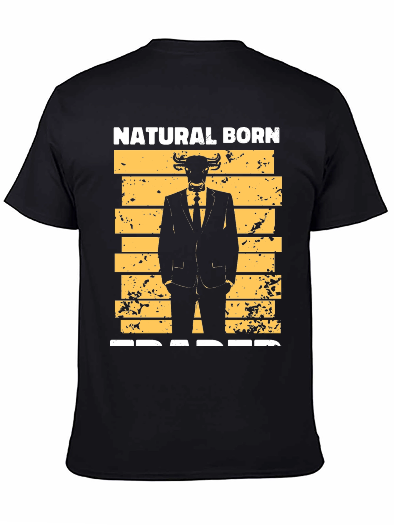 Natural Born Trader Bull Graphic Tee - Stock Market Apparel