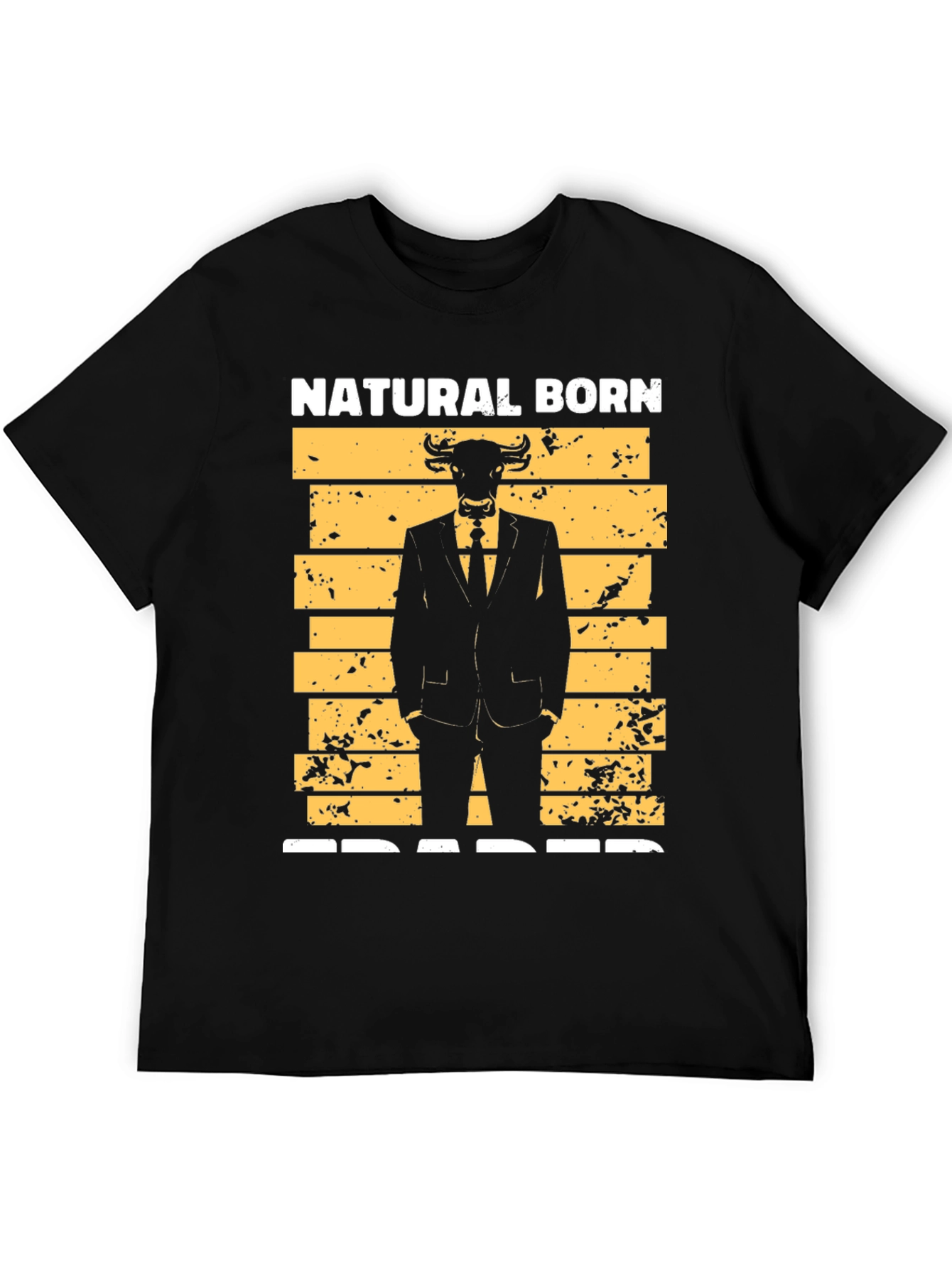 Natural Born Trader Bull Graphic Tee - Stock Market Apparel