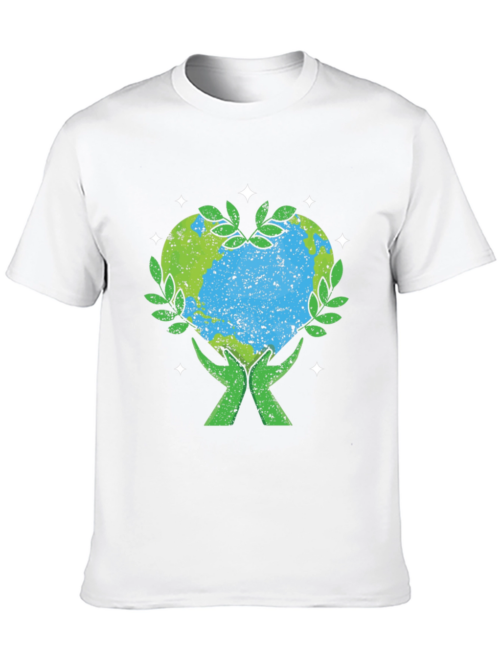 Earth Heart Hands Graphic T-Shirt