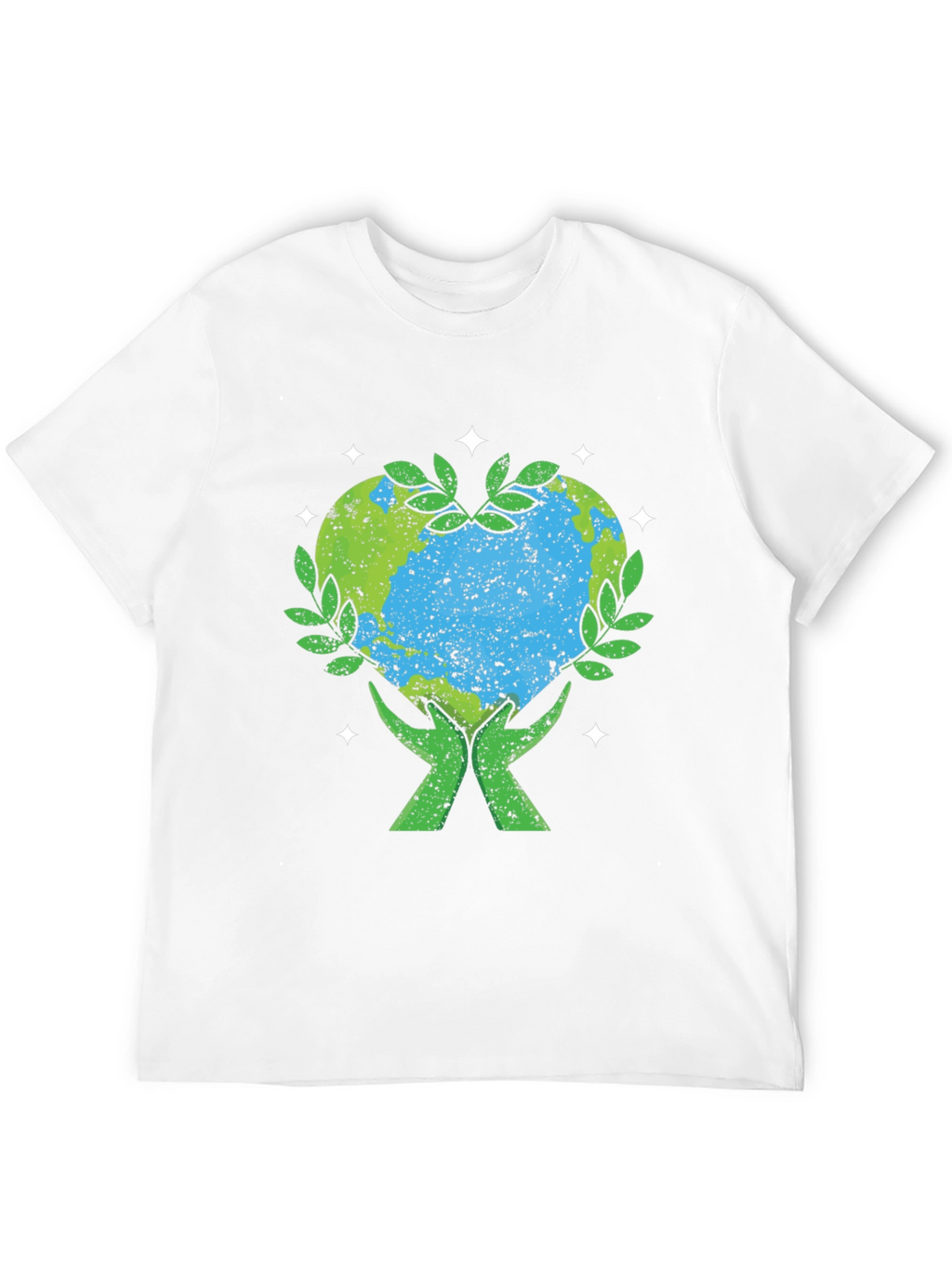 Earth Heart Hands Graphic T-Shirt
