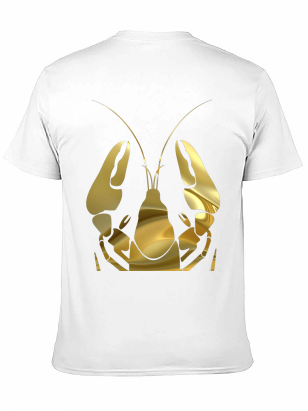 Gold Lobster Graphic Tee - Black Cotton