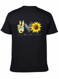 Peace Love Sunshine Sunflower Graphic Tee