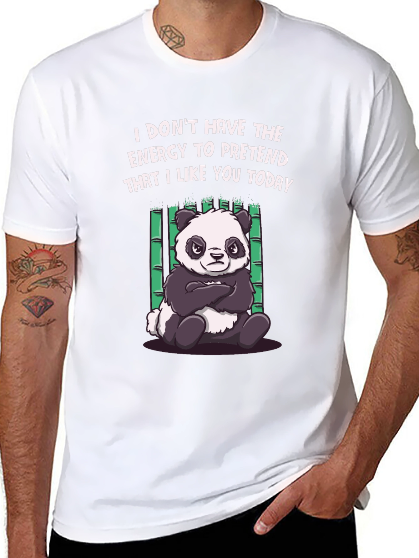 Funny Panda Graphic Tee - Energy to Pretend T-Shirt