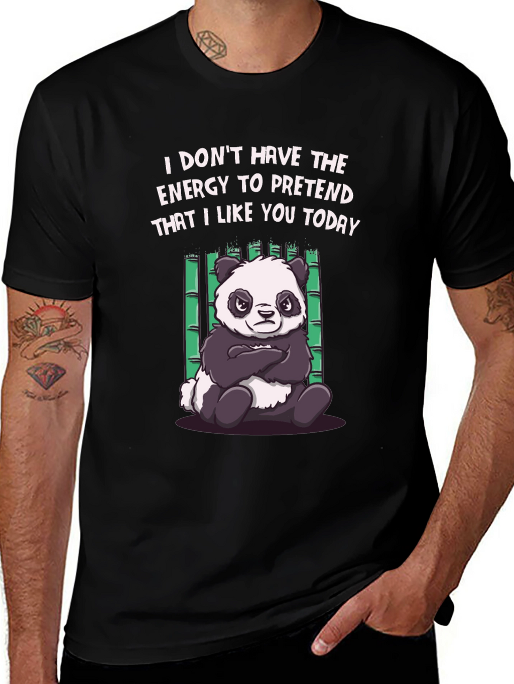 Funny Panda Graphic Tee - Energy to Pretend T-Shirt