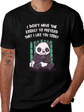 Funny Panda Graphic Tee - Energy to Pretend T-Shirt