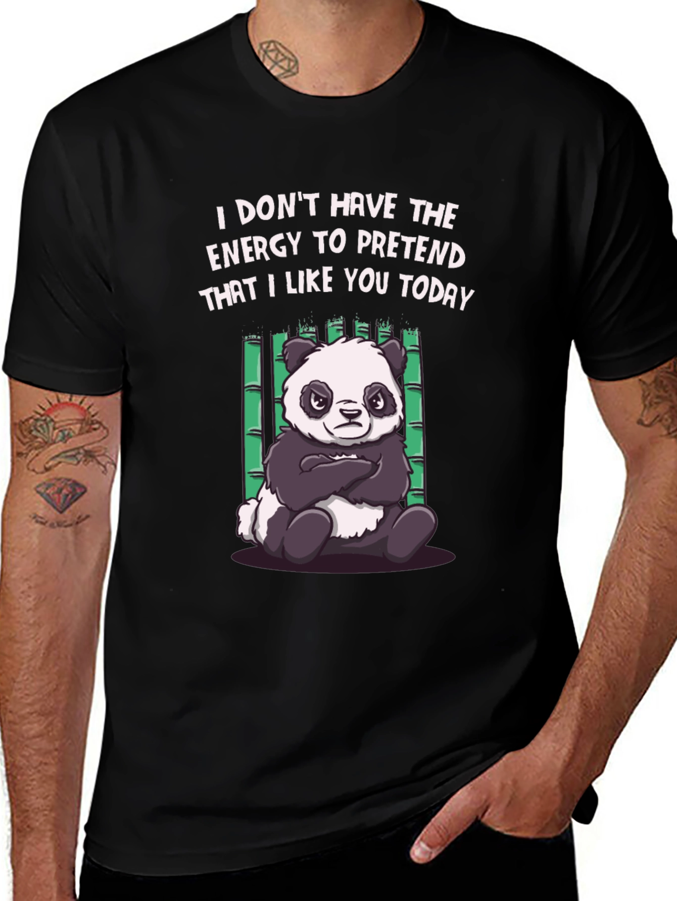 Funny Panda Graphic Tee - Energy to Pretend T-Shirt