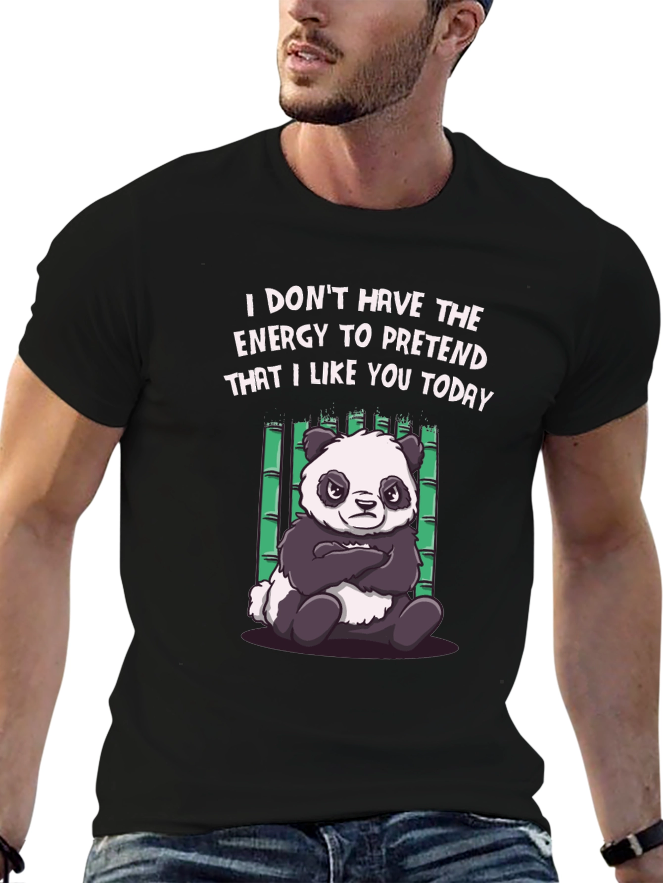 Funny Panda Graphic Tee - Energy to Pretend T-Shirt