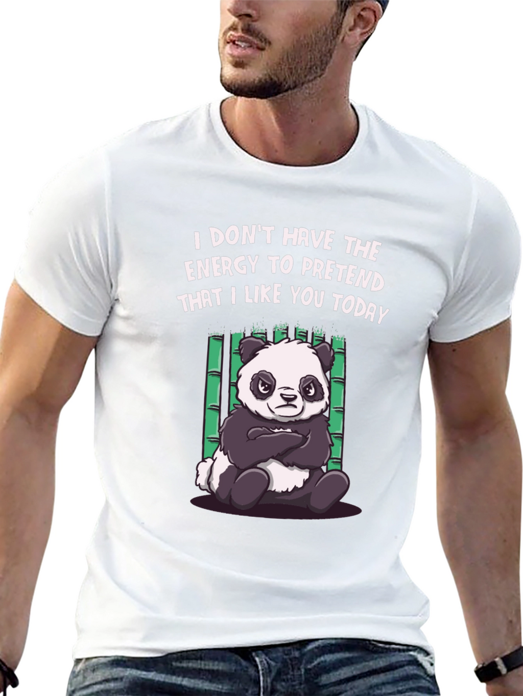 Funny Panda Graphic Tee - Energy to Pretend T-Shirt