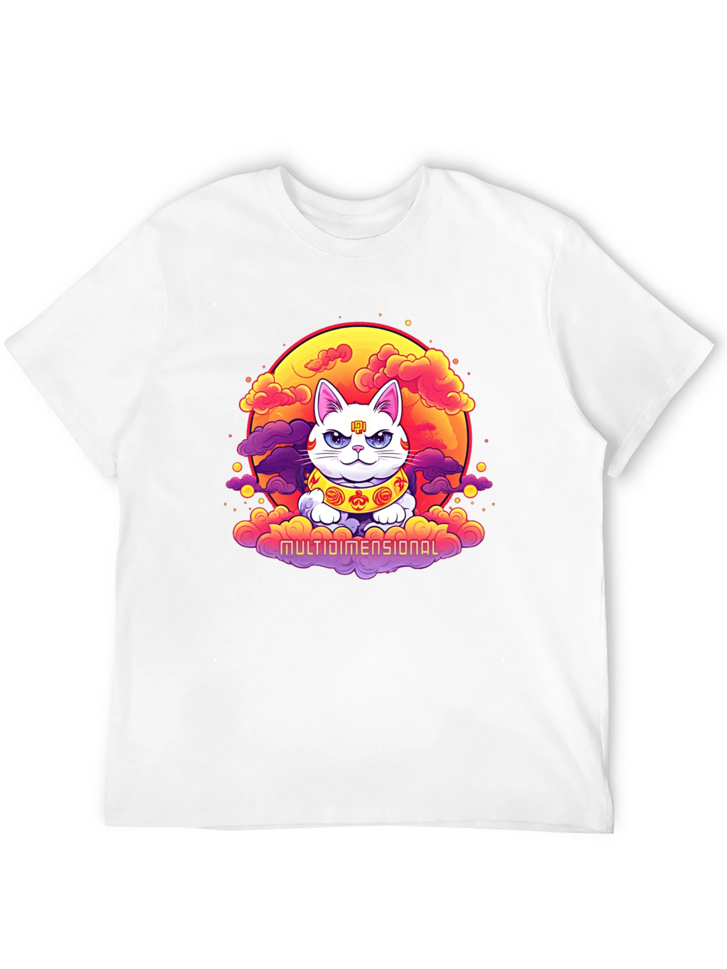 Multidimensional Lucky Cat Graphic Tee