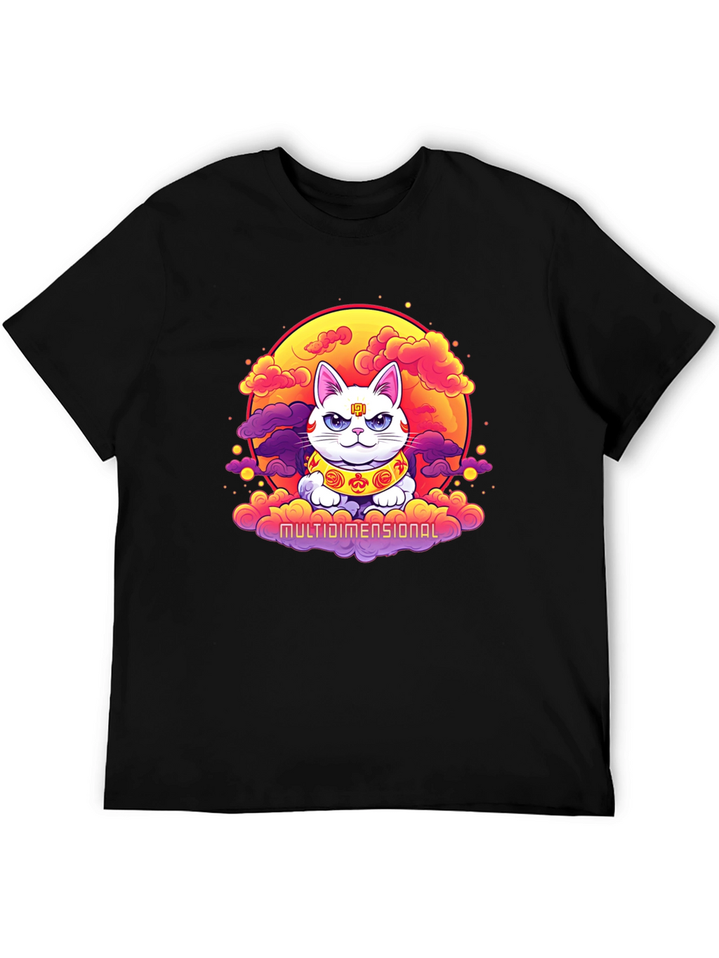 Multidimensional Lucky Cat Graphic Tee