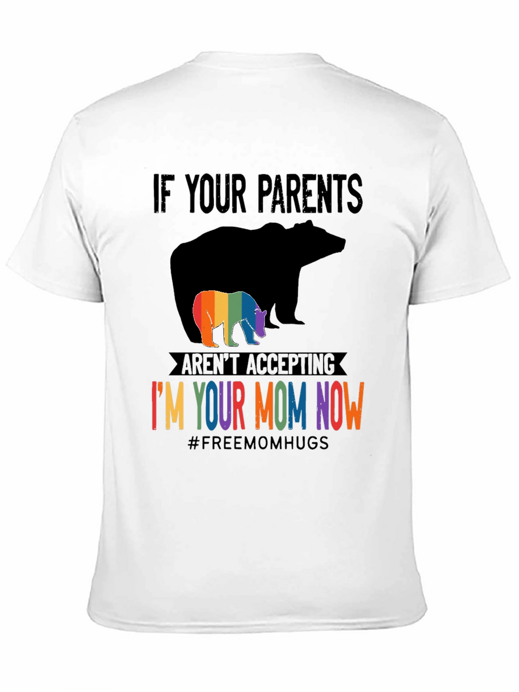 LGBTQ+ Supportive Graphic Tee - Bear Mom Pride