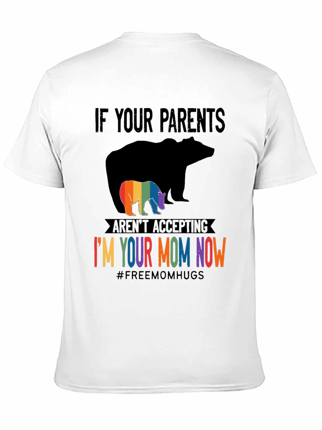 LGBTQ+ Supportive Graphic Tee - Bear Mom Pride
