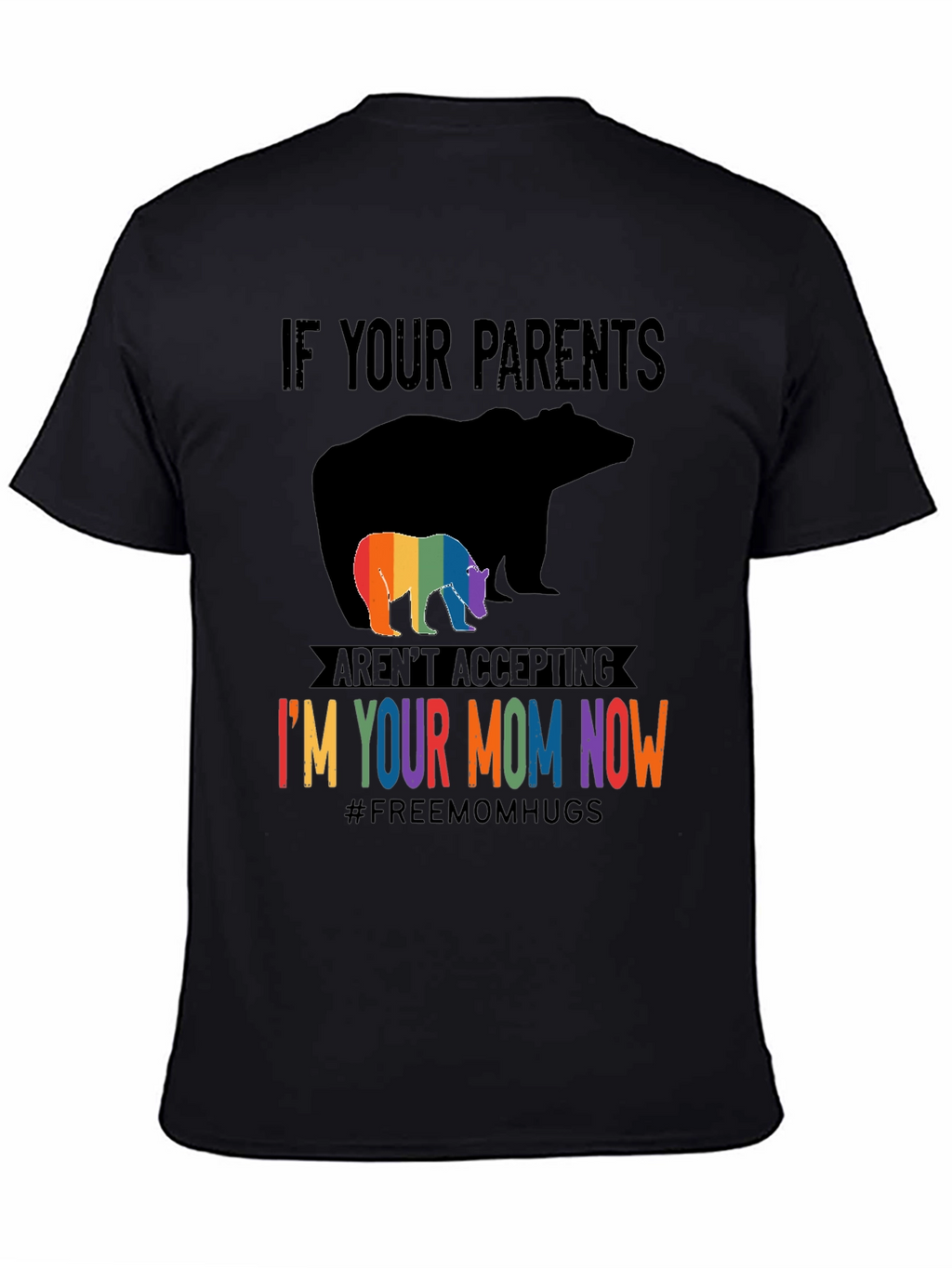 LGBTQ+ Supportive Graphic Tee - Bear Mom Pride