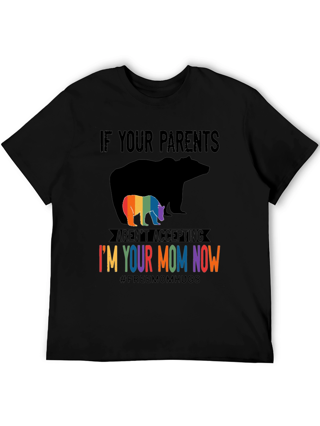 LGBTQ+ Supportive Graphic Tee - Bear Mom Pride