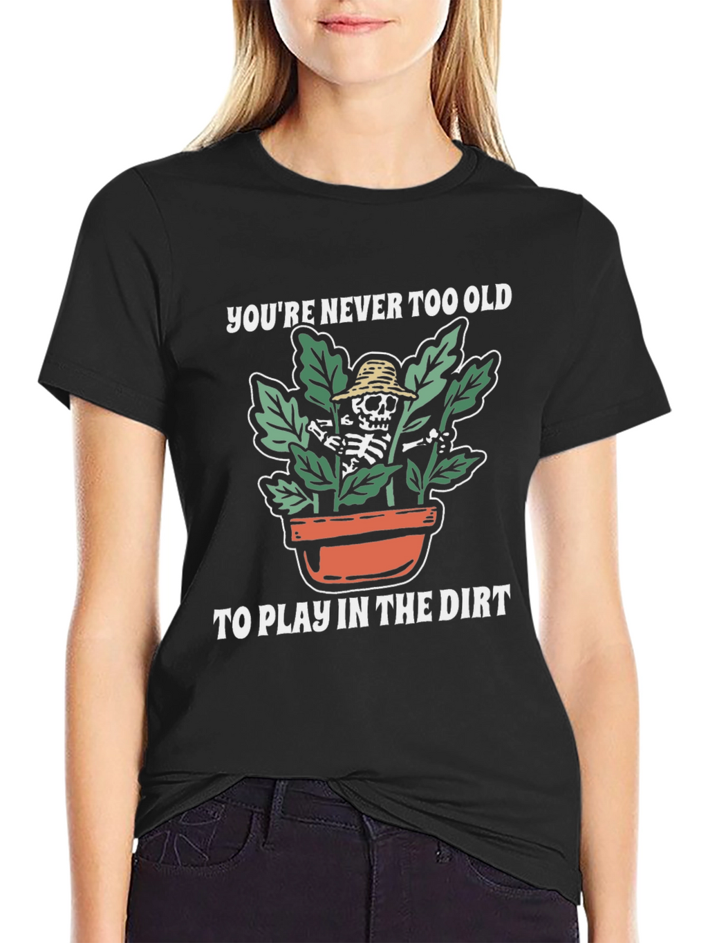 Funny Skeleton Gardening T-Shirt - Play in the Dirt!