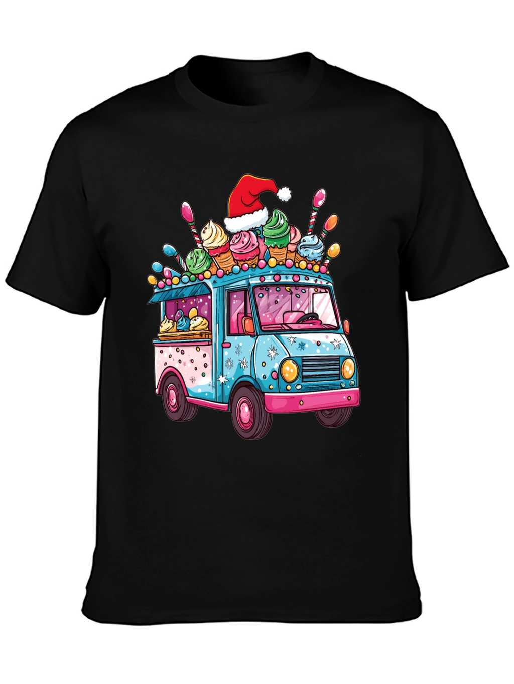 Ice Cream Truck Christmas T-Shirt
