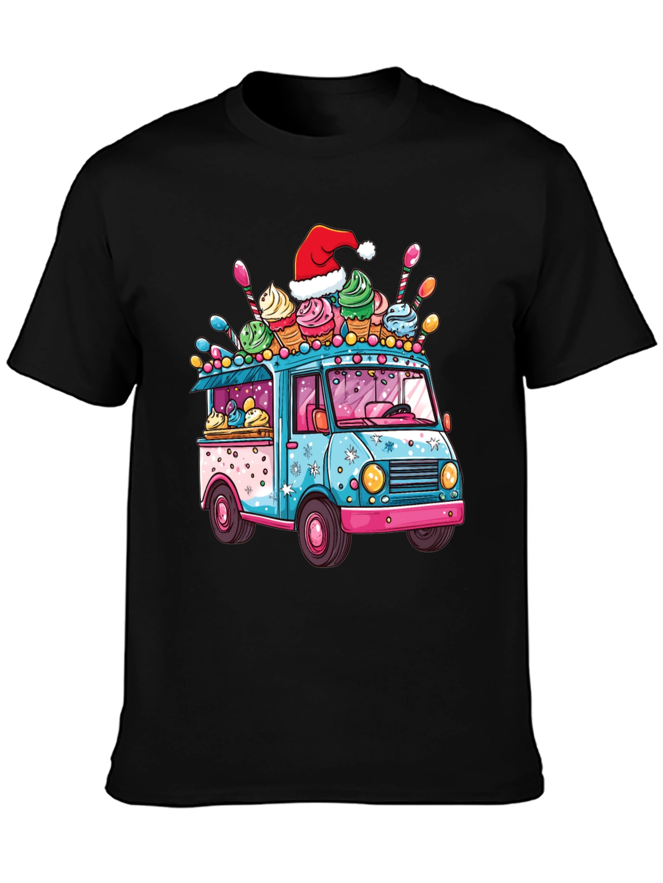 Ice Cream Truck Christmas T-Shirt