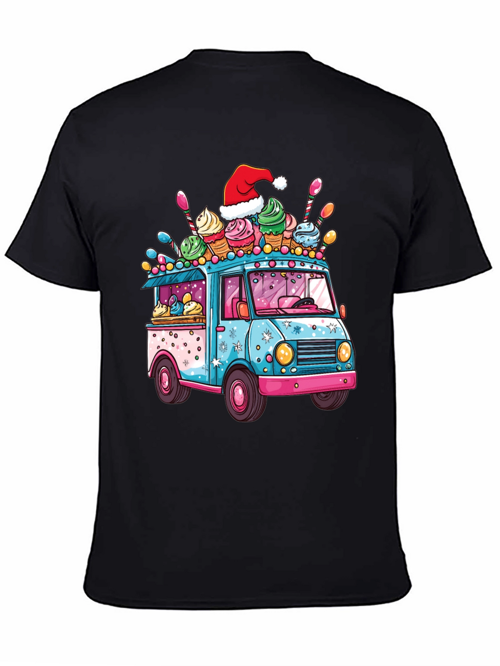 Ice Cream Truck Christmas T-Shirt