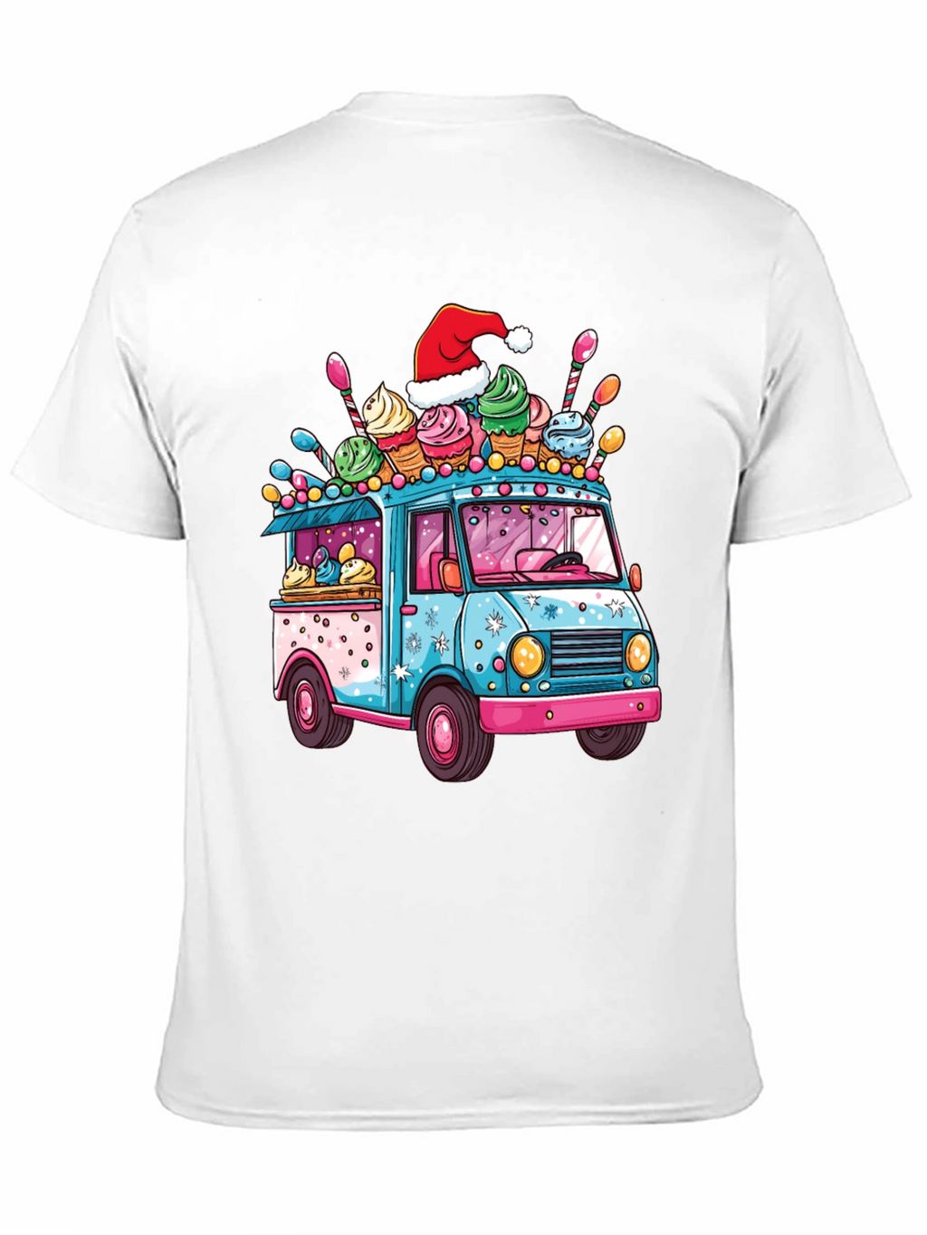 Ice Cream Truck Christmas T-Shirt