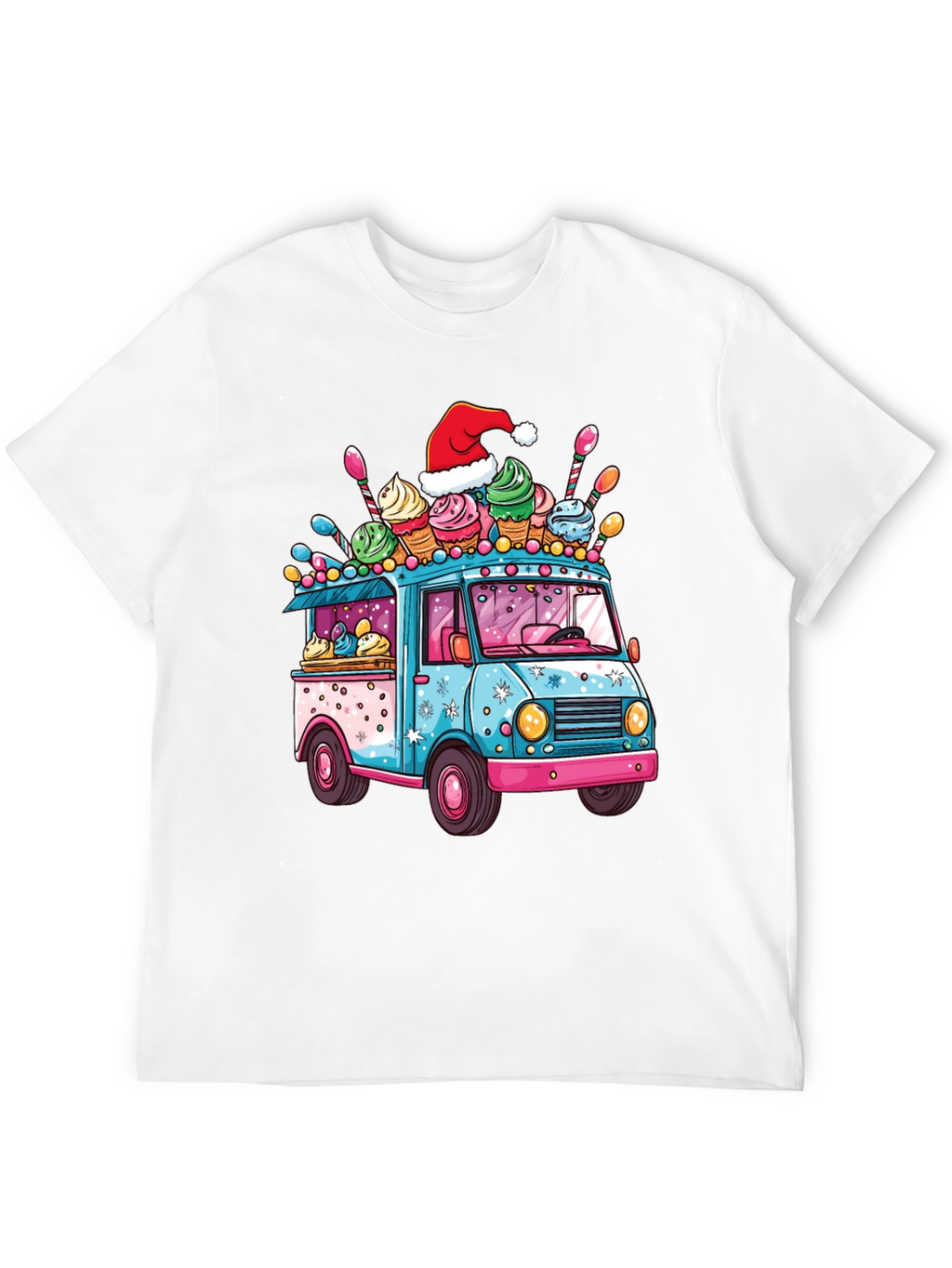 Ice Cream Truck Christmas T-Shirt