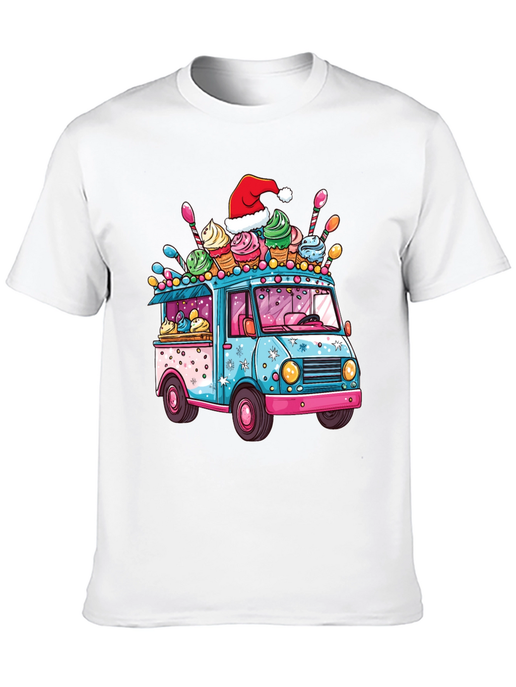 Ice Cream Truck Christmas T-Shirt