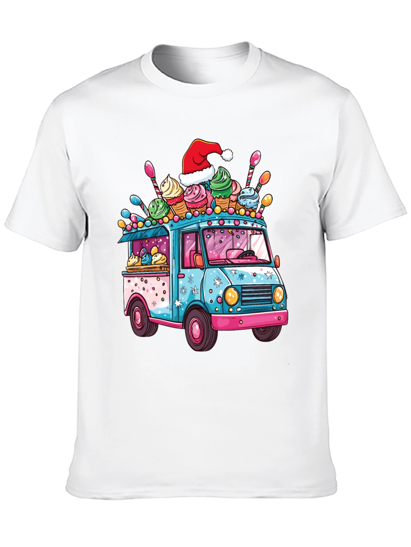 Ice Cream Truck Christmas T-Shirt